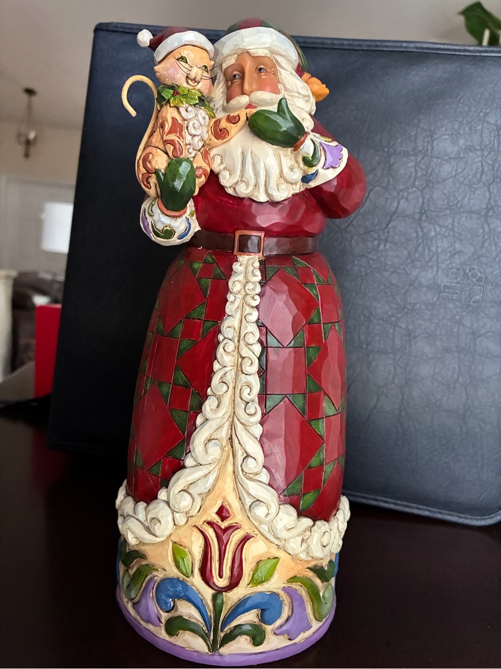 Purrfect Noel Wooden Holiday Statur by Jim Shore Heartwood Creek